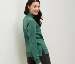 Sweatshirt mit Stehkragen, grün