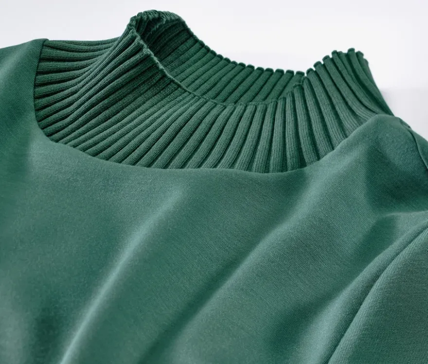Sweatshirt mit Stehkragen, grün
