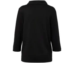 Sweatshirt mit Stehkragen, schwarz