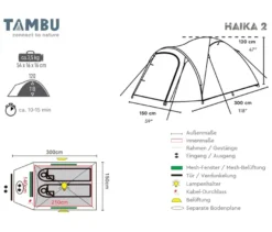 Tambu »HAIKA 2« 2-Personen-Kuppelzelt