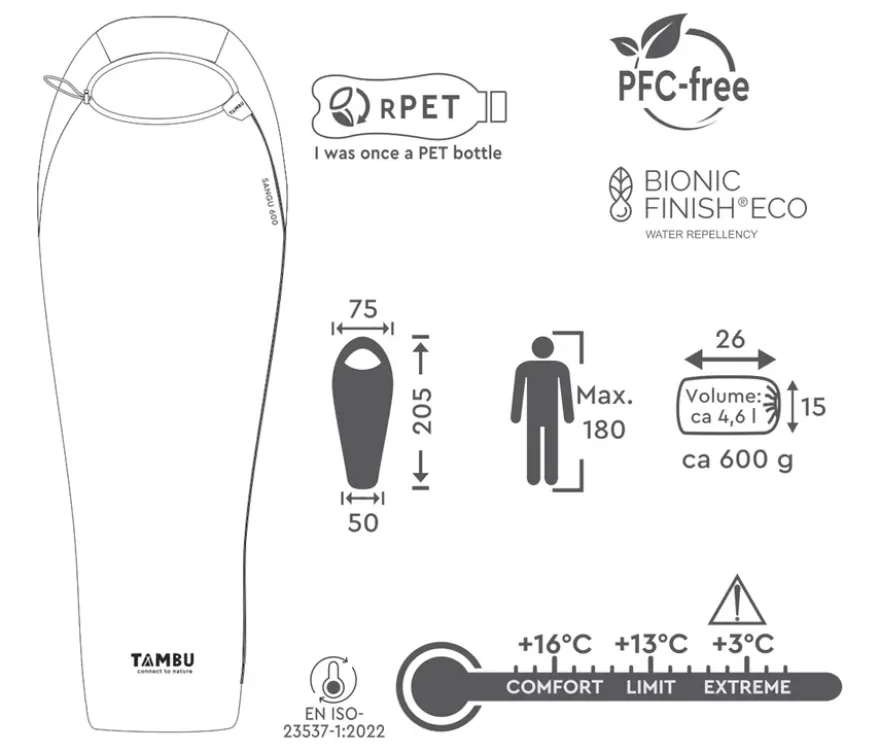 Tambu Mumienschlafsack »SANGU 600«