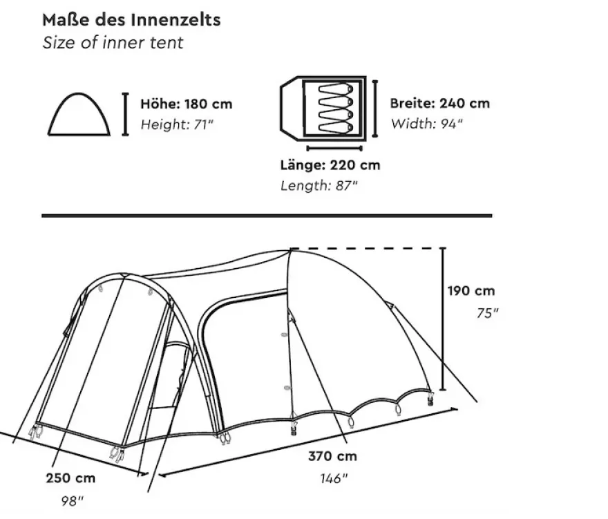 Tambu »SETU 4« 4 Personen-Kuppelzelt