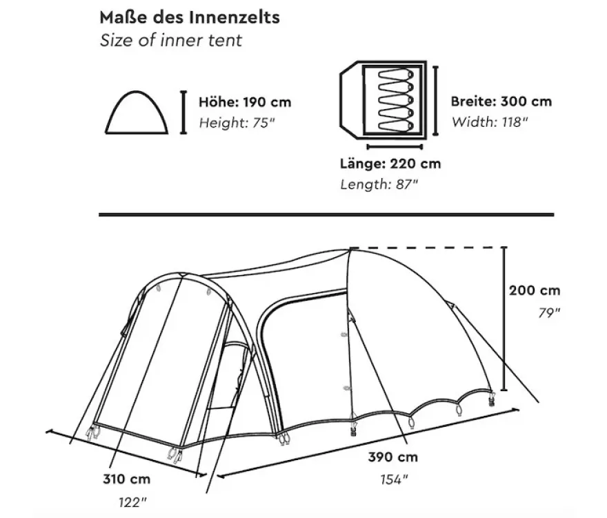 Tambu »SETU 5« 5-Personen-Kuppelzelt