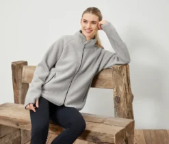 Teddyfleece-Jacke, grau