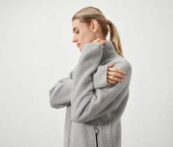 Teddyfleece-Jacke, grau