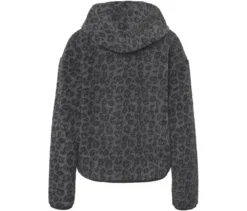 Teddypullover, Leo-Alloverprint anthrazit