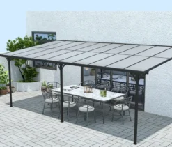 Terrassenüberdachung, Breite ca. 617 cm, anthrazit