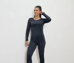Thermo-Langarmshirt, dunkelblau