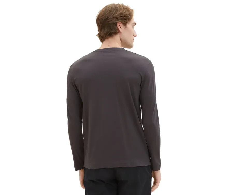 Tom Tailor Longsleeve mit Logo, Dark Shadow