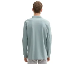 Tom Tailor Longsleeve Piqué Poloshirt, Grey Mint