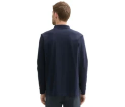 Tom Tailor Longsleeve Piqué Poloshirt, Sky Captain Blue