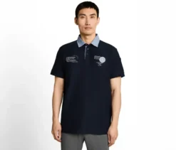 Tom Tailor Poloshirt mit Ottoman-Struktur, Sky Captain Blue