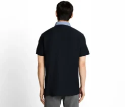 Tom Tailor Poloshirt mit Ottoman-Struktur, Sky Captain Blue