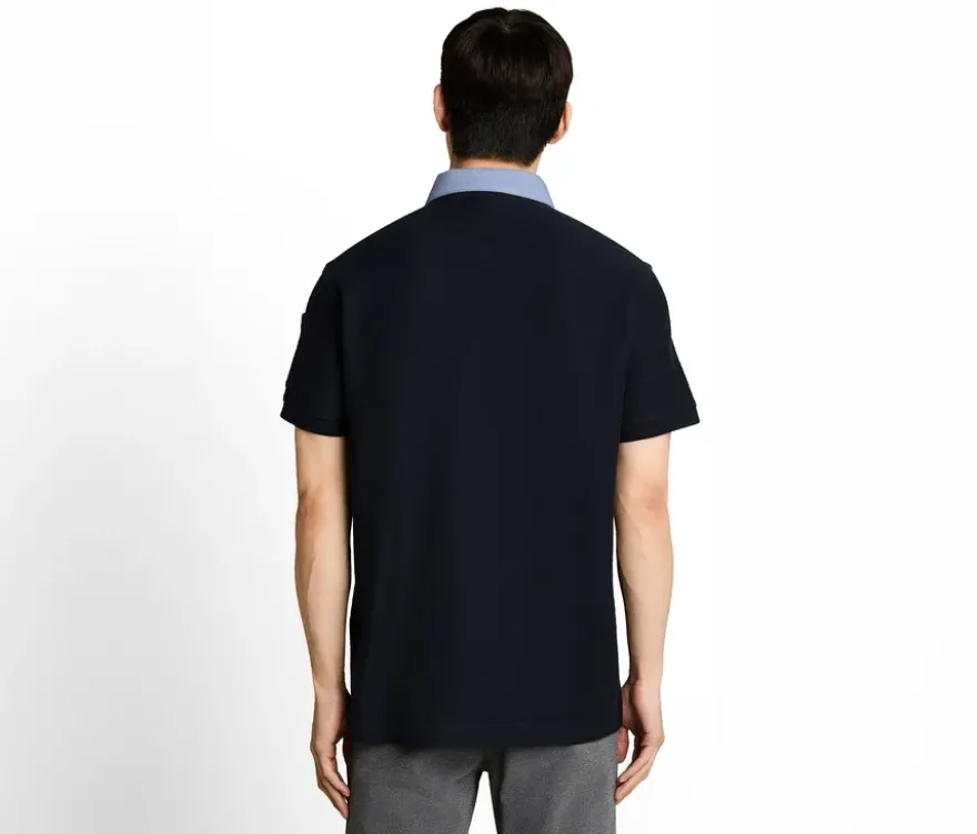Tom Tailor Poloshirt mit Ottoman-Struktur, Sky Captain Blue