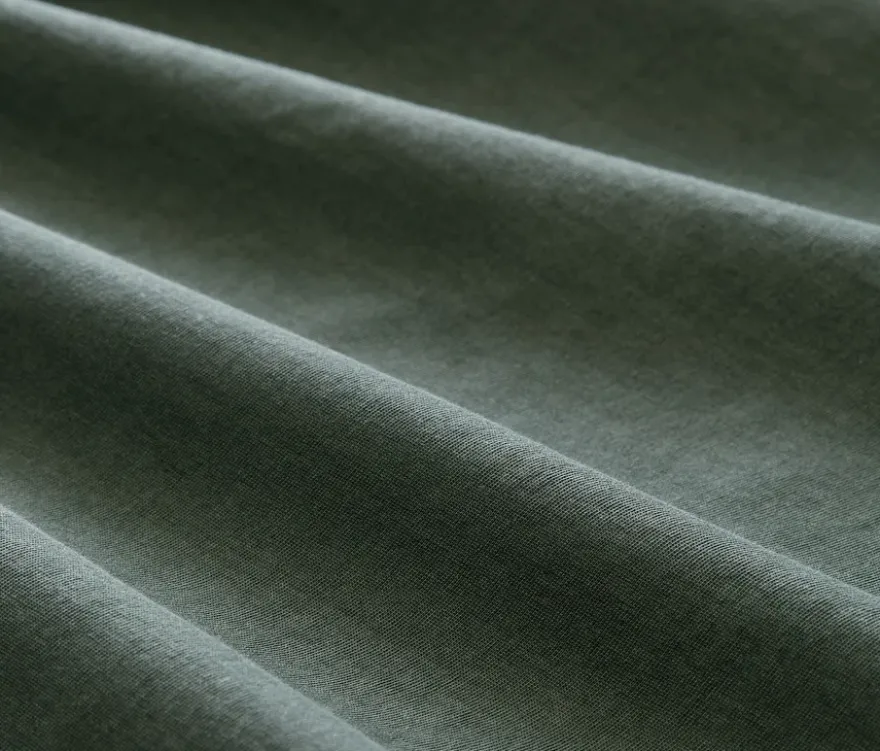 Tom Tailor Serafino T-Shirt mit Logo-Print, Deep Leaf Green