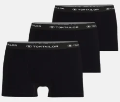 3 TomTailor Slipboxer »Buffer«, schwarz