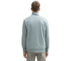 Tom Tailor Sweatjacke mit Stehkragen, Grey Mint
