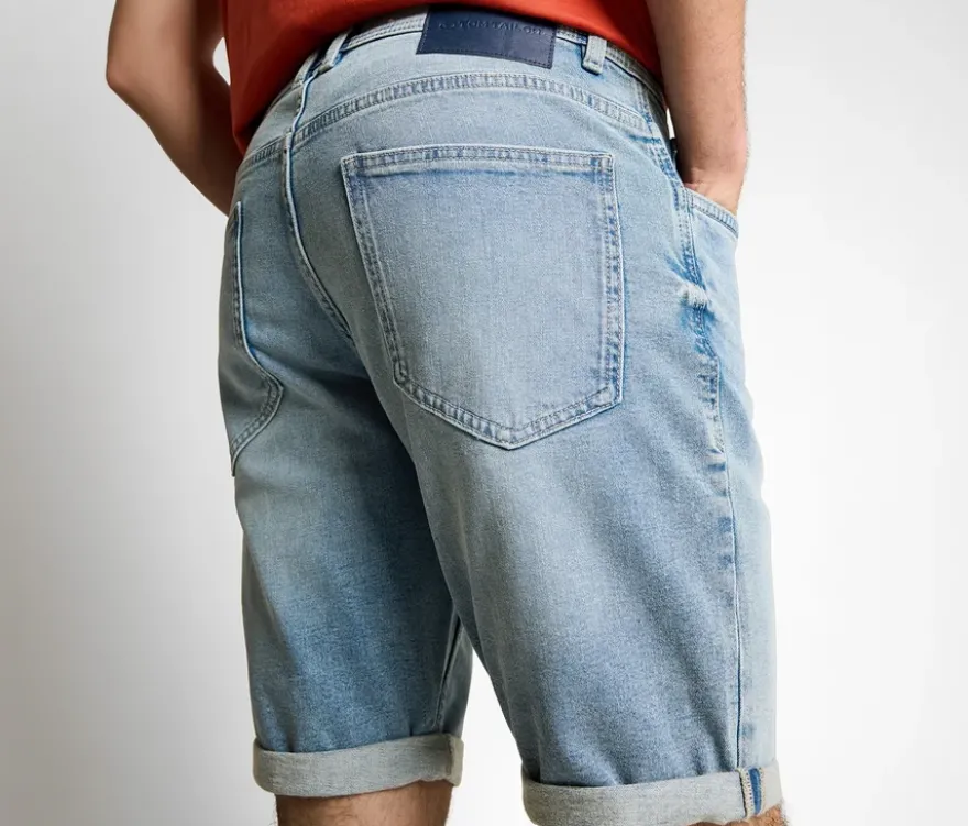 Tom Tailor TTJOSH REGULAR SLIM Jeans Shorts, light stone blue denim
