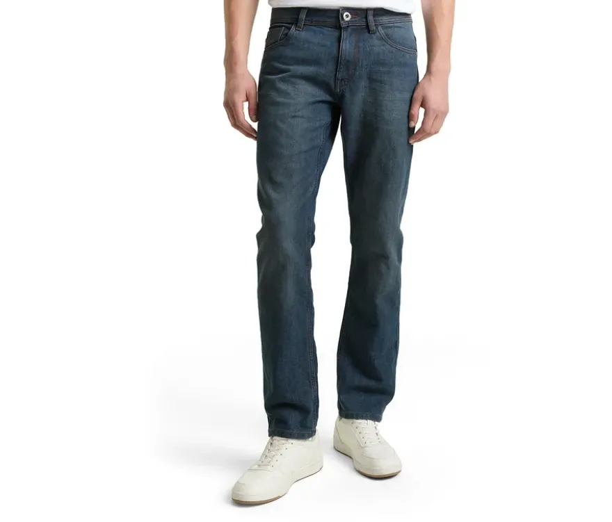 Tom Tailor TT MARVIN STRAIGHT Jeans mit Stretch, Mid Stone Blue Grey Denim