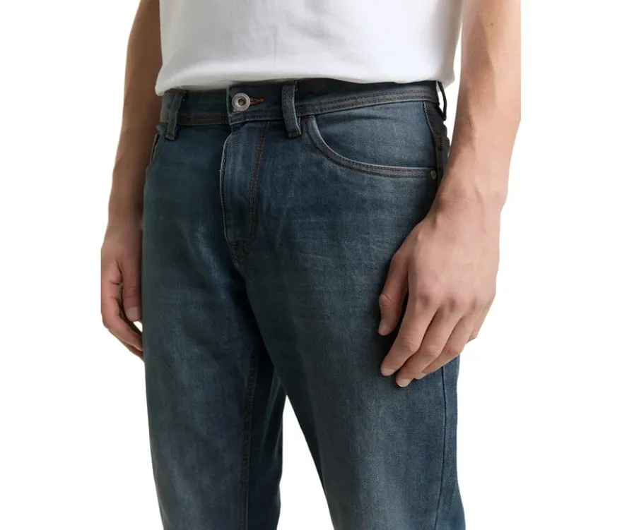 Tom Tailor TT MARVIN STRAIGHT Jeans mit Stretch, Mid Stone Blue Grey Denim