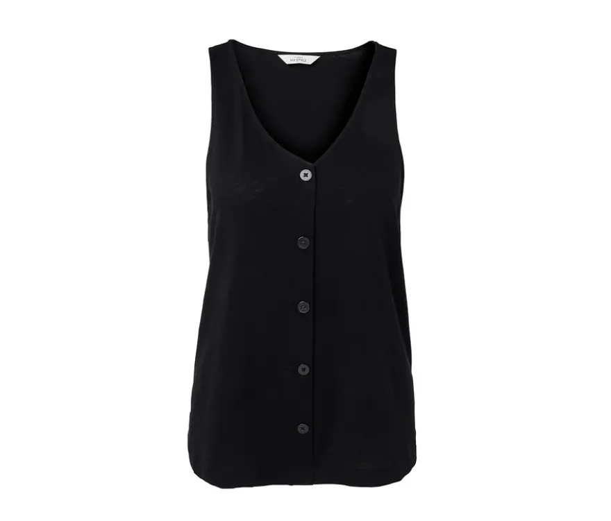 Top aus Modalmix, schwarz