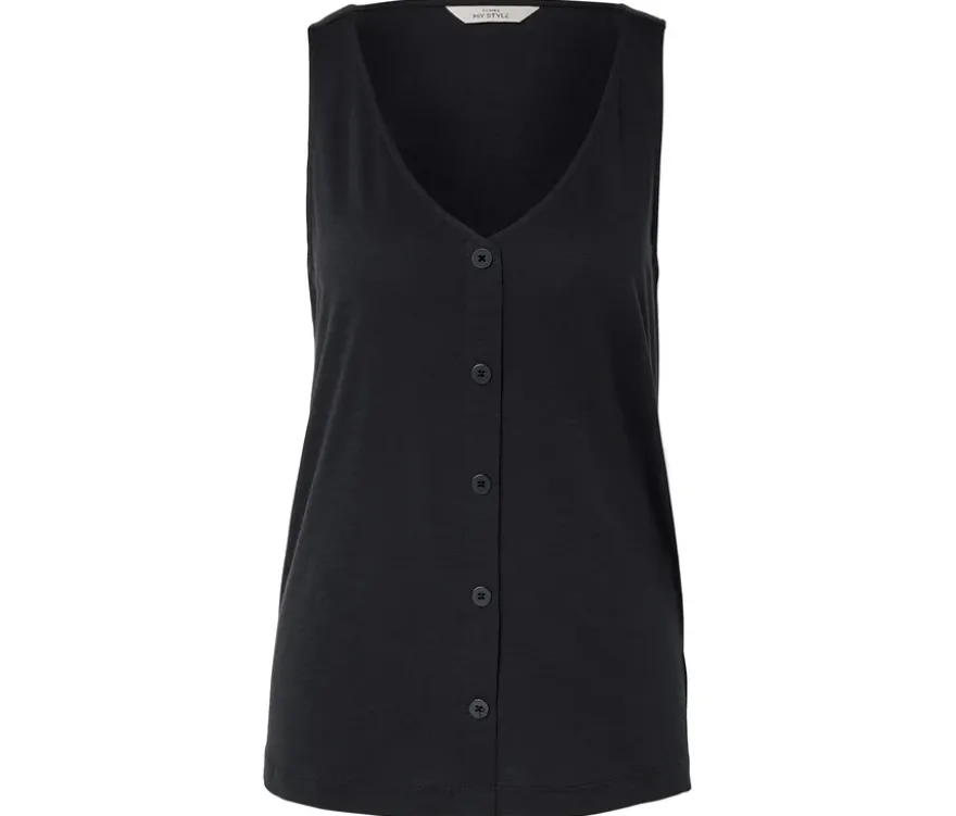 Top aus Modalmix, schwarz