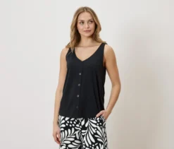 Top aus Modalmix, schwarz