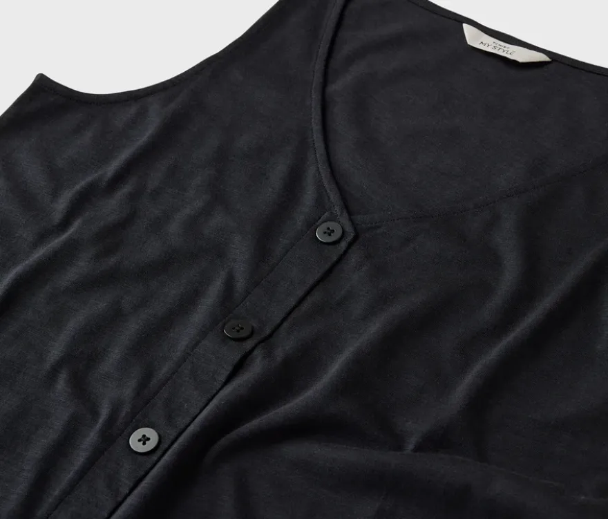 Top aus Modalmix, schwarz