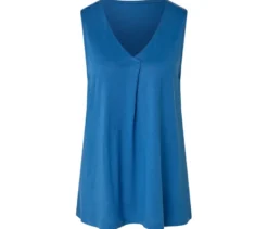 Top mit Falten-Detail, blau