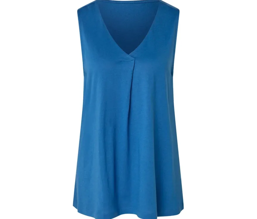 Top mit Falten-Detail, blau