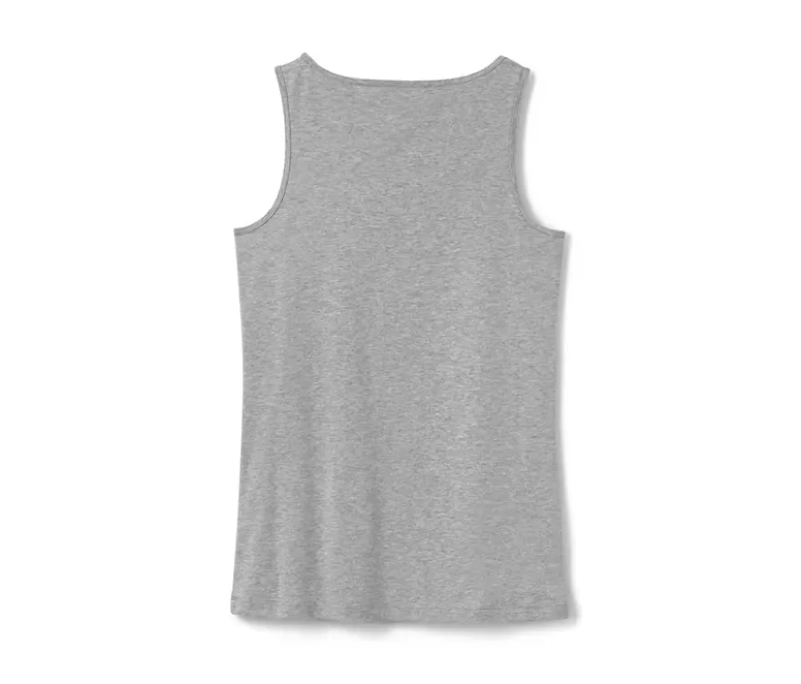 2 Tops, schwarz/grau meliert