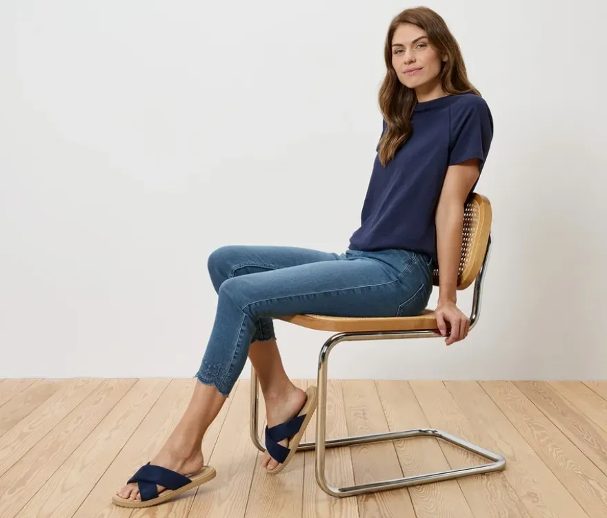 7/8-Treggings mit Lochstickerei