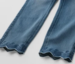 7/8-Treggings mit Lochstickerei