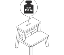 Tritthocker, Rubberwood