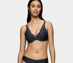 Triumph Body Makeup Illusion Lace Bügel-BH, Black denim