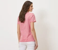 T-Shirt, rosa-weiß gestreift