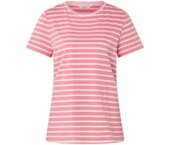 T-Shirt, rosa-weiß gestreift