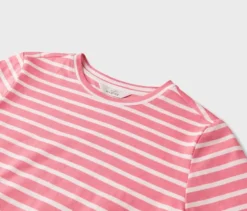 T-Shirt, rosa-weiß gestreift