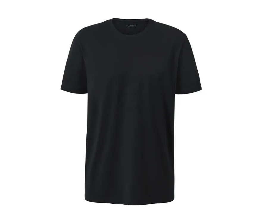 2 T-Shirts mit Rundhalsausschnitt, schwarz