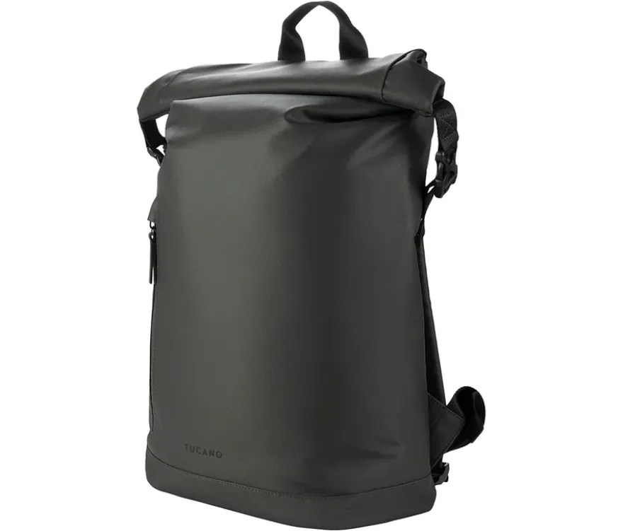 Tucano ROLLO Rucksack, Laptop 15,6", Rolltop, schwarz