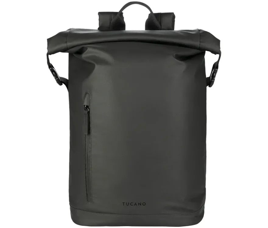 Tucano ROLLO Rucksack, Laptop 15,6", Rolltop, schwarz
