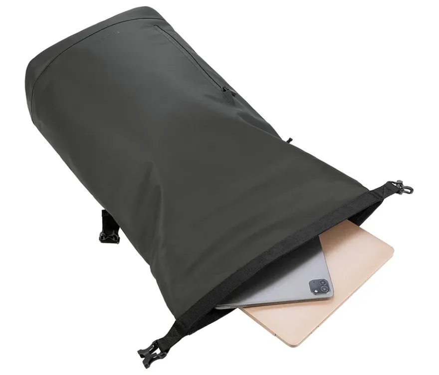 Tucano ROLLO Rucksack, Laptop 15,6", Rolltop, schwarz