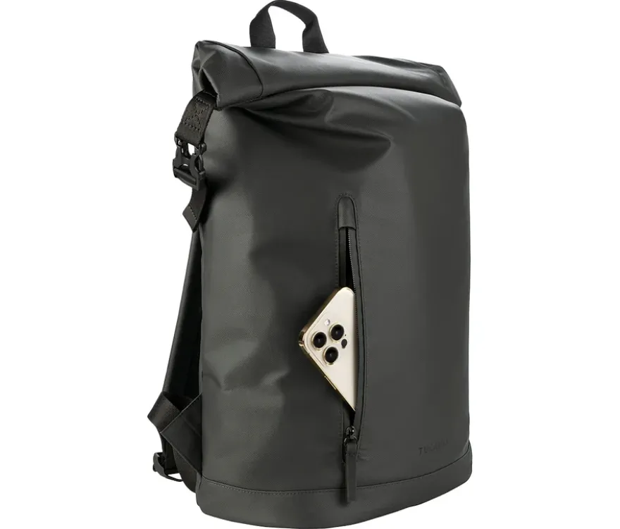 Tucano ROLLO Rucksack, Laptop 15,6", Rolltop, schwarz