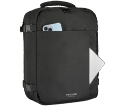 Tucano TUGO Kabinenrucksack mit Laptopfach, schwarz