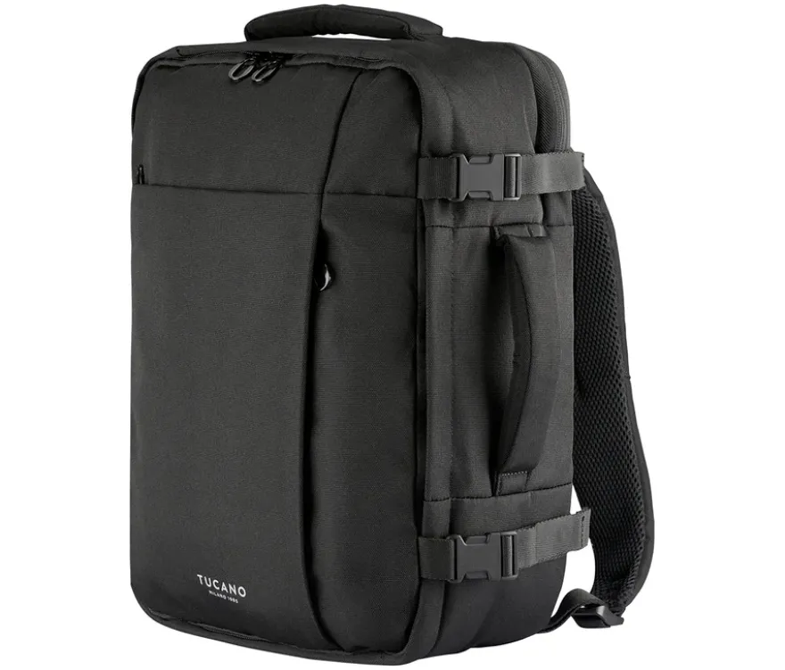 Tucano TUGO Kabinenrucksack mit Laptopfach, schwarz