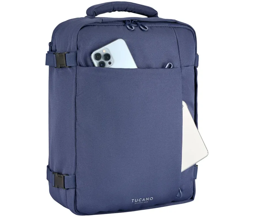 Tucano TUGO Kabinenrucksack mit Laptopfach, blau