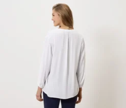 Tunika-Bluse, weiß