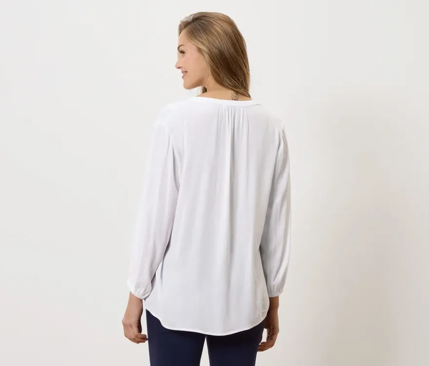 Tunika-Bluse, weiß