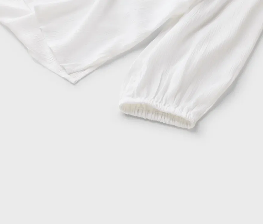 Tunika-Bluse, weiß