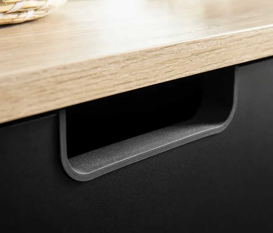 Unterschrank »Emmik«, schwarz/weißeiche